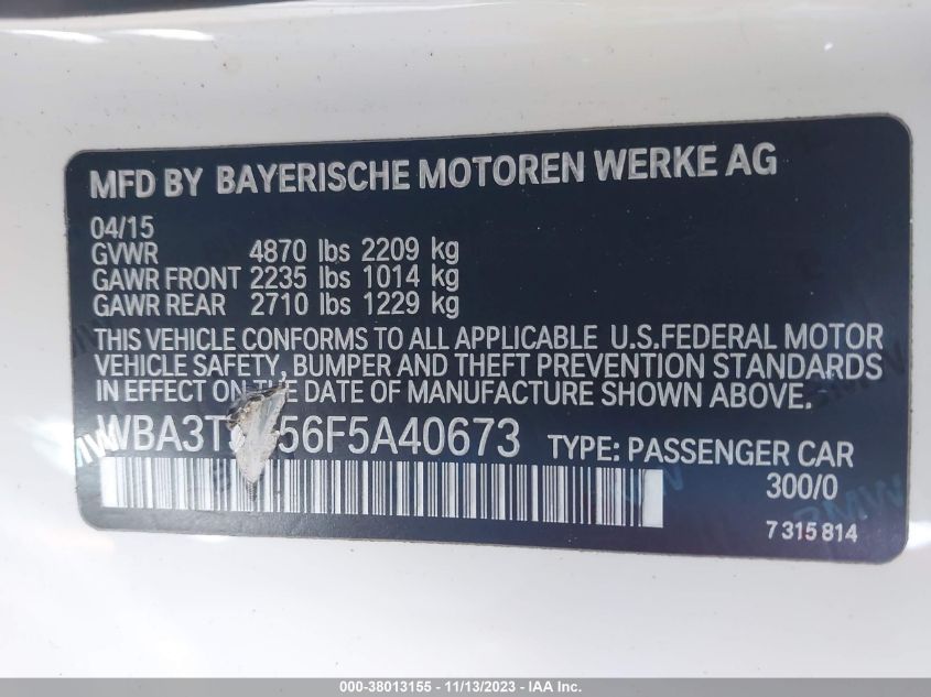 2015 BMW 435I - WBA3T3C56F5A40673