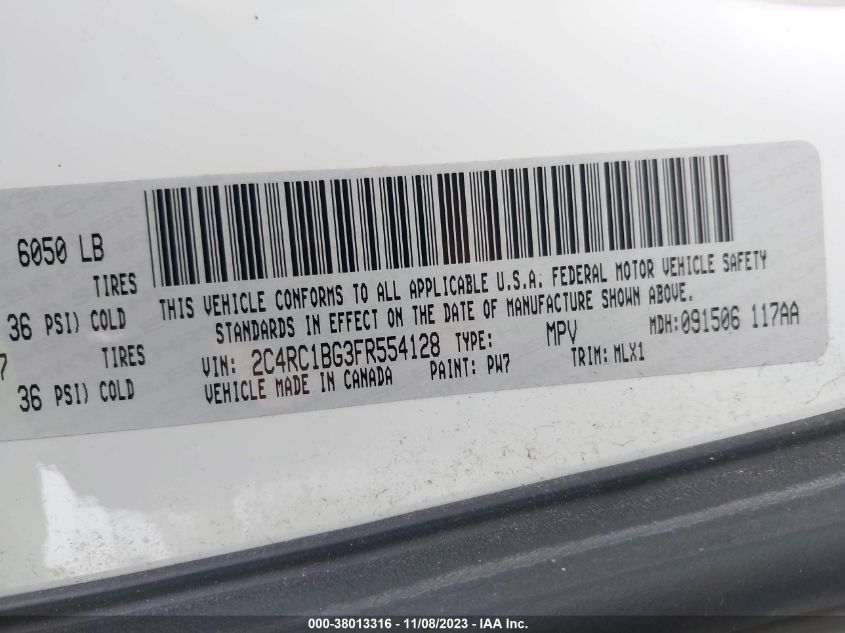 2015 CHRYSLER TOWN & COUNTRY TOURING - 2C4RC1BG3FR554128