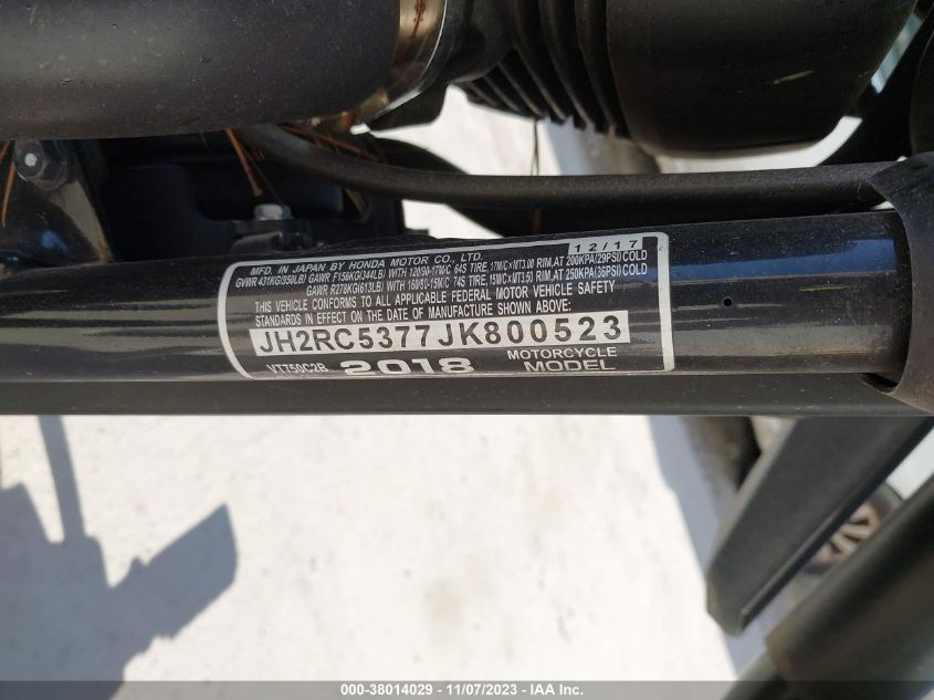 2018 HONDA VT750 C2B JH2RC5377JK800523