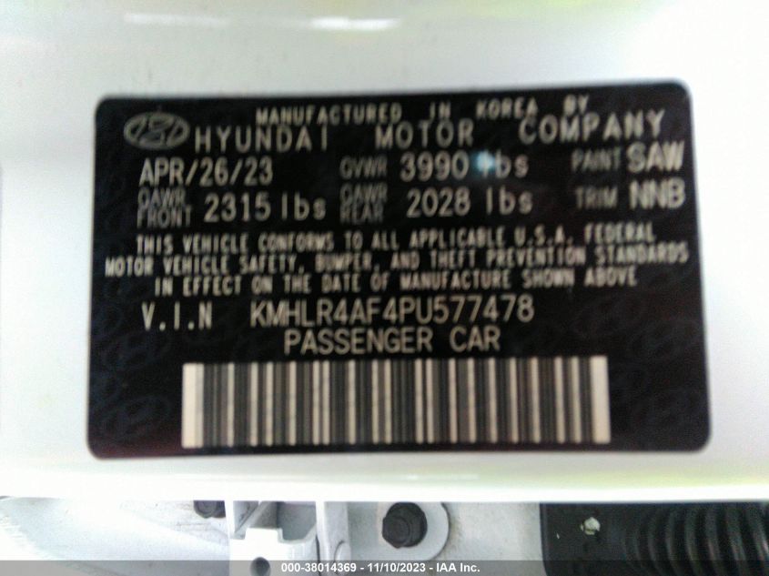 2023 HYUNDAI ELANTRA N LINE - KMHLR4AF4PU577478