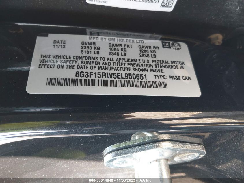 2014 CHEVROLET SS 6G3F15RW5EL950651