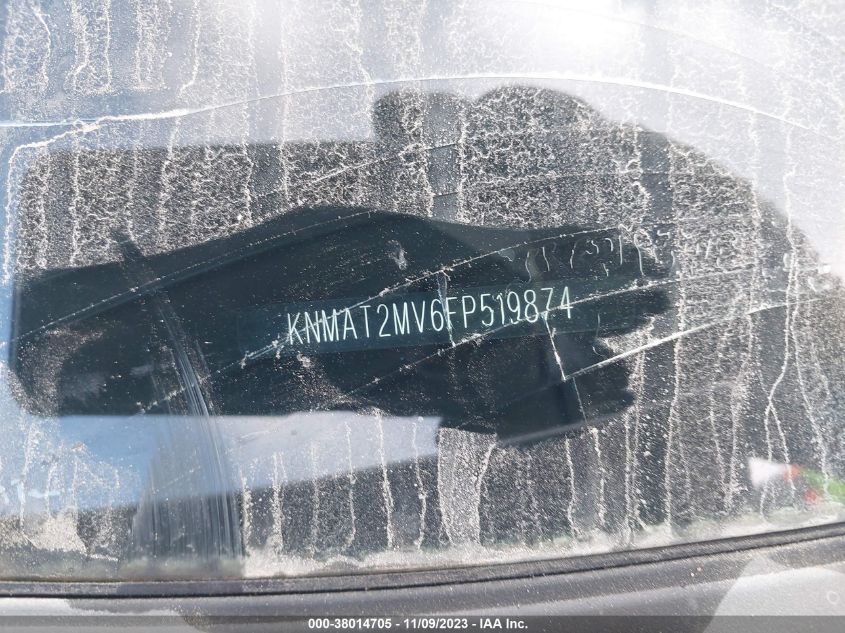 2015 NISSAN ROGUE S/SL/SV - KNMAT2MV6FP519874