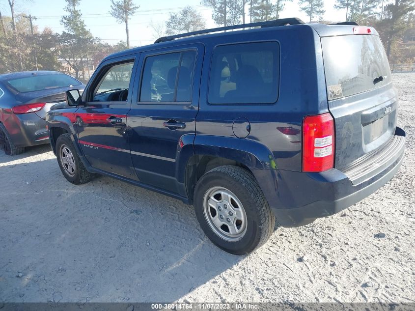 2014 JEEP PATRIOT SPORT - 1C4NJPBA3ED632122