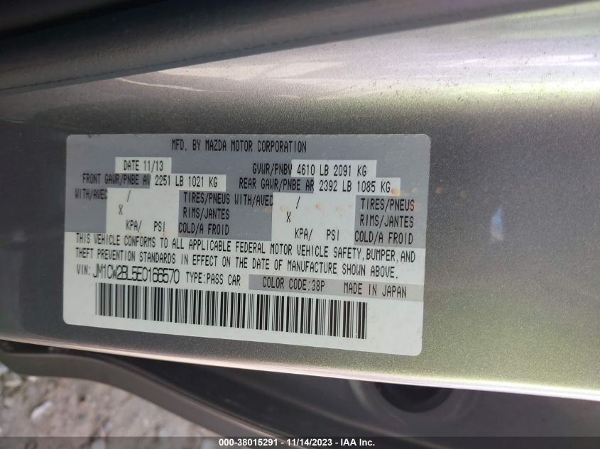 2014 MAZDA MAZDA5 SPORT - JM1CW2BL5E0166570