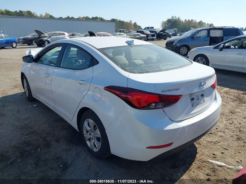 2016 HYUNDAI ELANTRA SE/SPORT/LIMITED - 5NPDH4AE3GH774509
