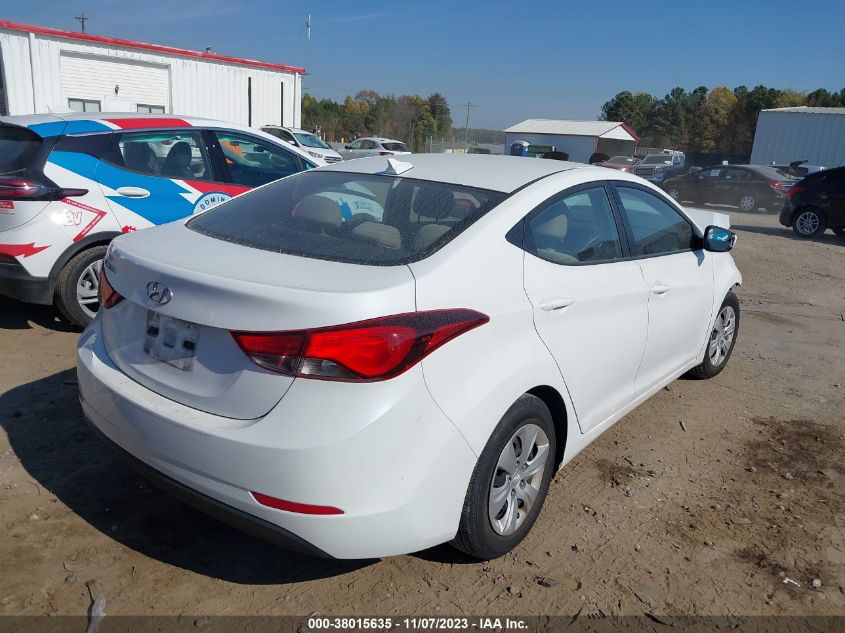 2016 HYUNDAI ELANTRA SE/SPORT/LIMITED - 5NPDH4AE3GH774509