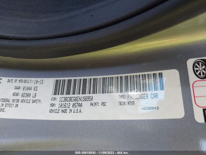 2014 CHRYSLER 200 TOURING - 1C3BCBEG6EN156950