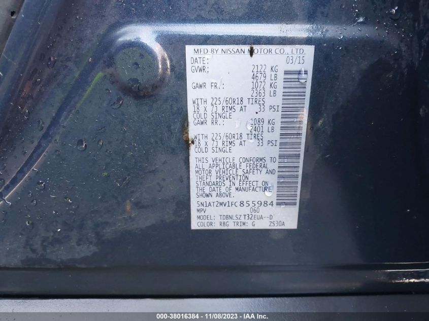 2015 NISSAN ROGUE SL - 5N1AT2MV1FC855984