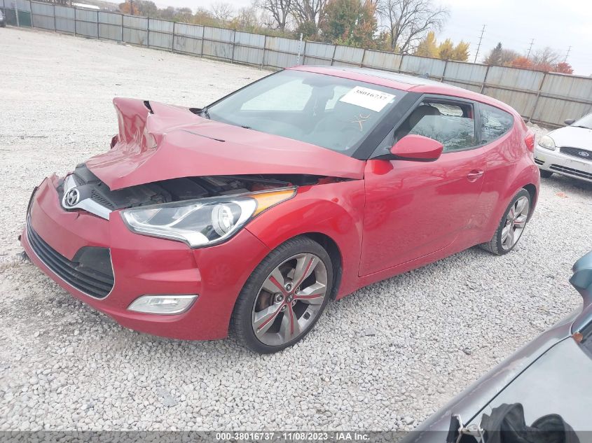 2013 HYUNDAI VELOSTER W/GRAY INT - KMHTC6AD9DU162731