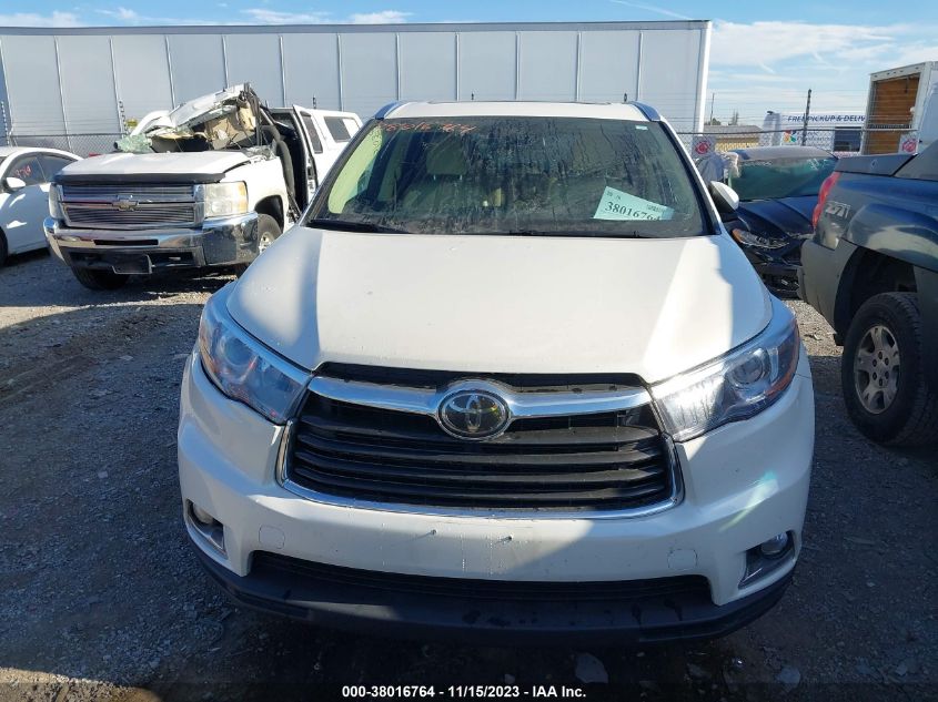 2015 TOYOTA HIGHLANDER LIMITED - 5TDDKRFH0FS078605