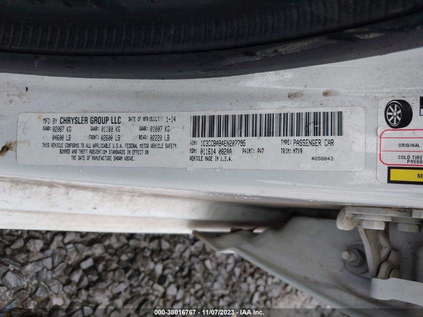 2014 CHRYSLER 200 LX - 1C3CCBAB4EN207795