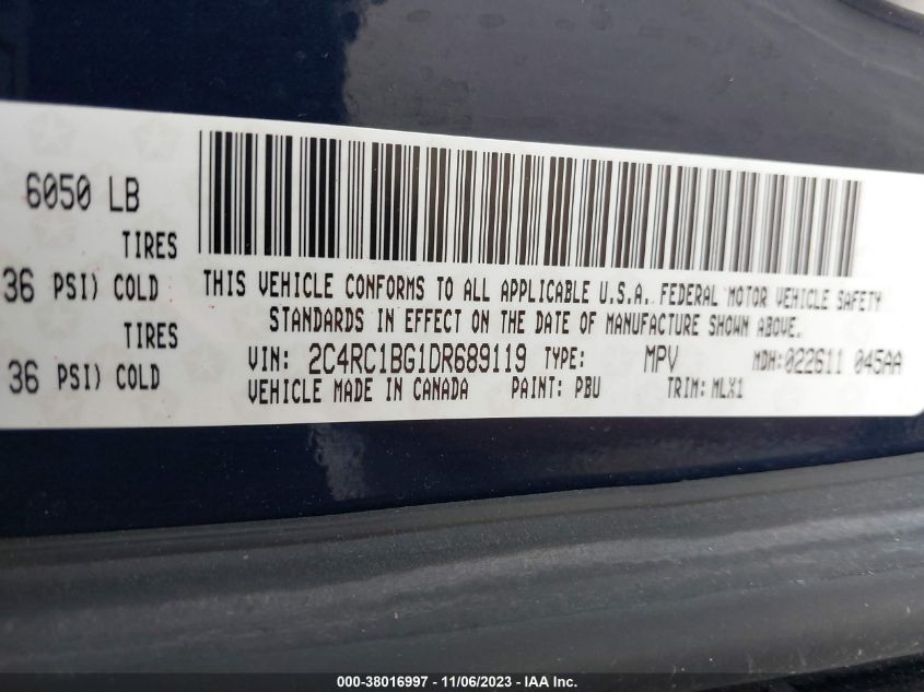 2013 CHRYSLER TOWN & COUNTRY TOURING - 2C4RC1BG1DR689119