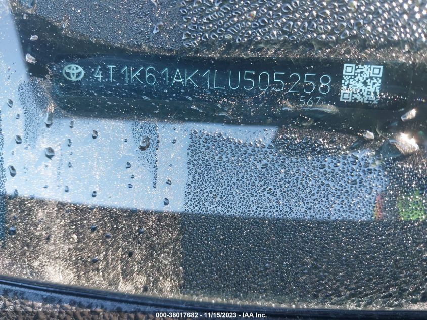 2020 TOYOTA CAMRY XSE - 4T1K61AK1LU505258