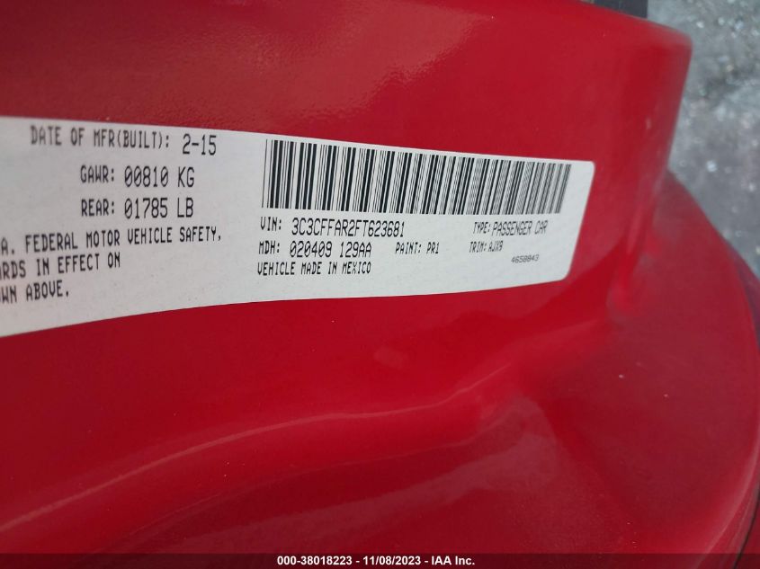 2015 FIAT 500 POP - 3C3CFFAR2FT623681