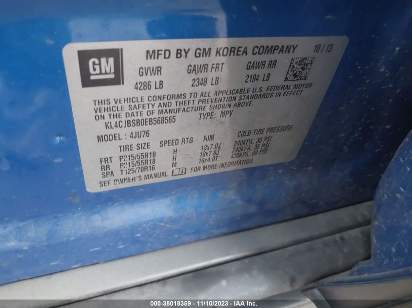 2014 BUICK ENCORE CONVENIENCE - KL4CJBSB0EB568565