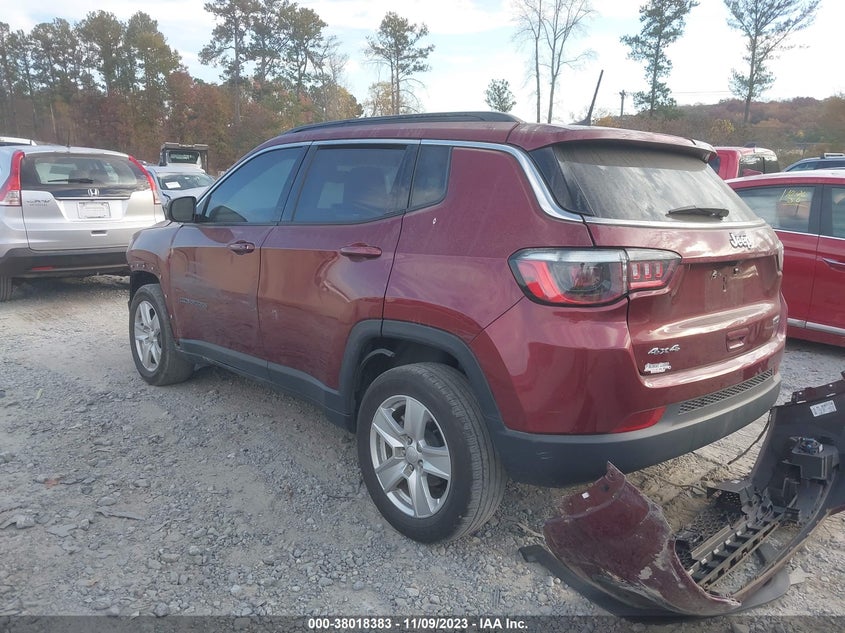 VIN 3C4NJDBB3NT165429 2022 JEEP COMPASS LATITUDE