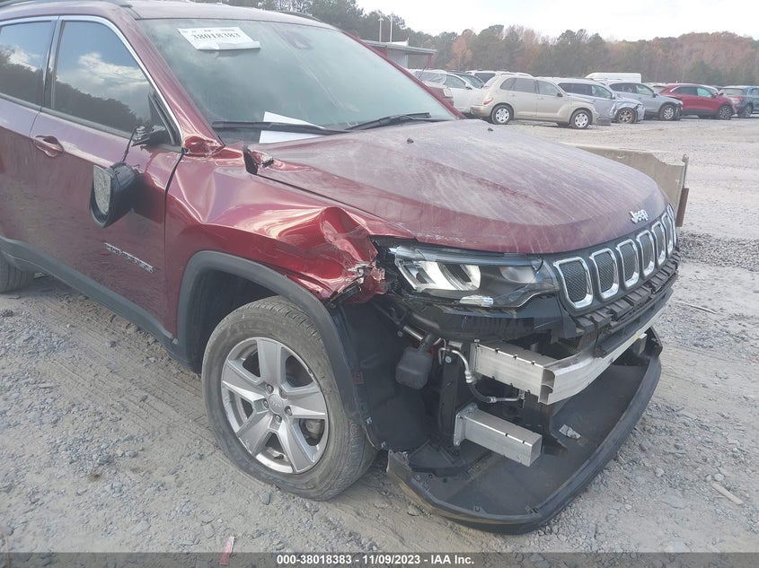 VIN 3C4NJDBB3NT165429 2022 JEEP COMPASS LATITUDE