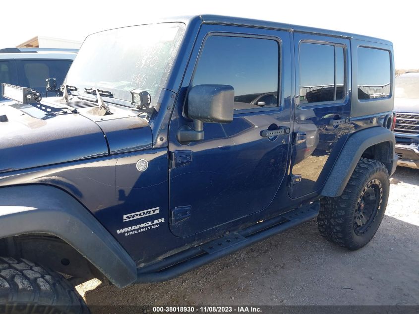 2013 JEEP WRANGLER UNLIMITED SPORT - 1C4BJWDG1DL601163
