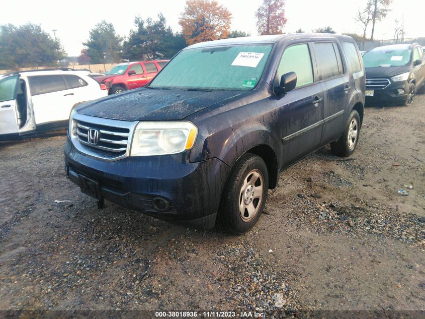2014 HONDA PILOT LX - 5FNYF4H28EB002005