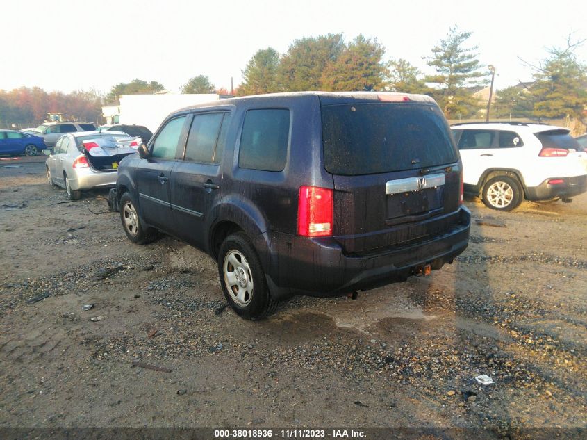 2014 HONDA PILOT LX - 5FNYF4H28EB002005