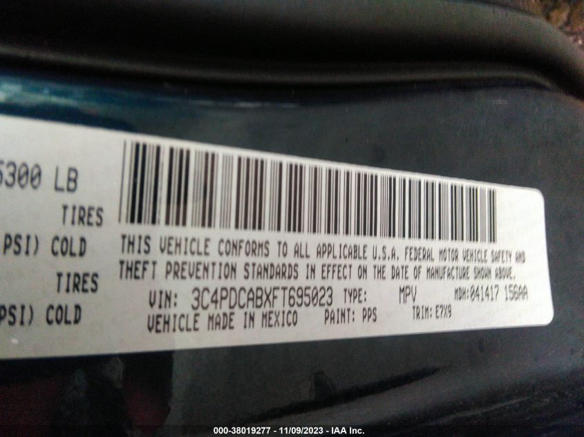 2015 DODGE JOURNEY SE - 3C4PDCABXFT695023
