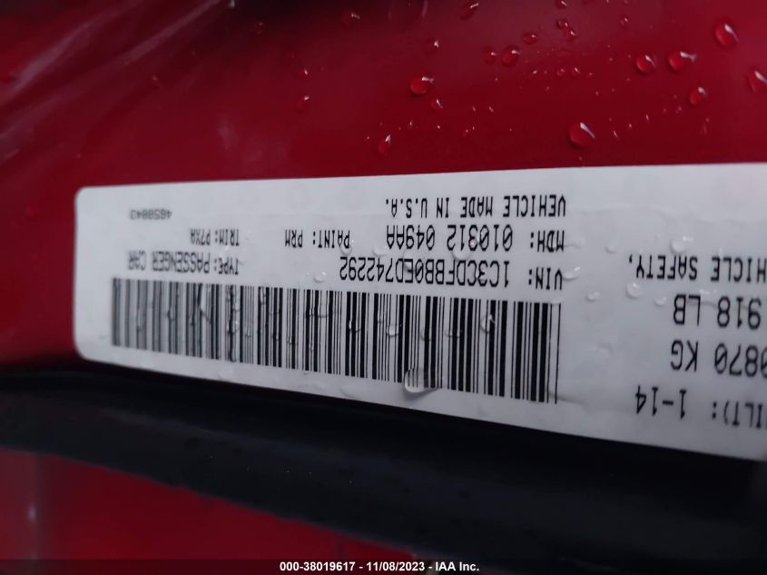 2014 DODGE DART SXT - 1C3CDFBB0ED742292