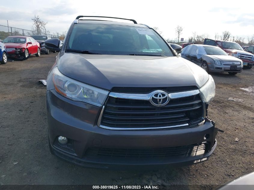 2016 TOYOTA HIGHLANDER XLE - 5TDJKRFH1GS248796