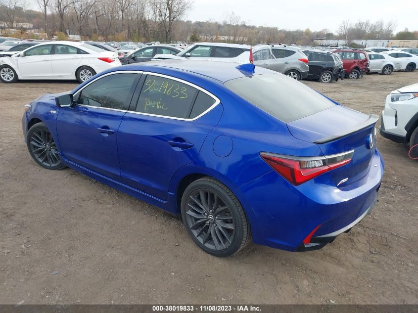 2019 ACURA ILX PREMIUM A-SPEC/TECHNOLOGY - 19UDE2F81KA800820