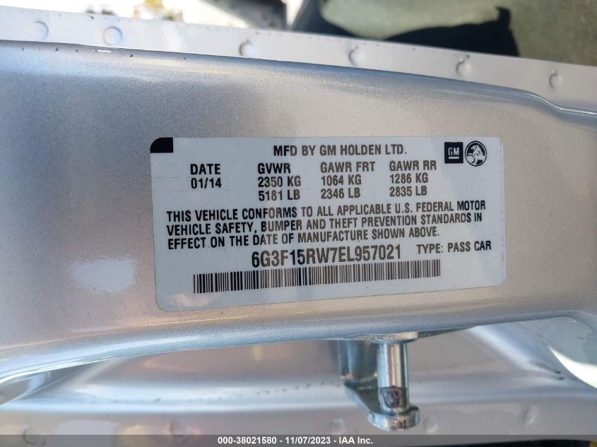 2014 CHEVROLET SS 6G3F15RW7EL957021