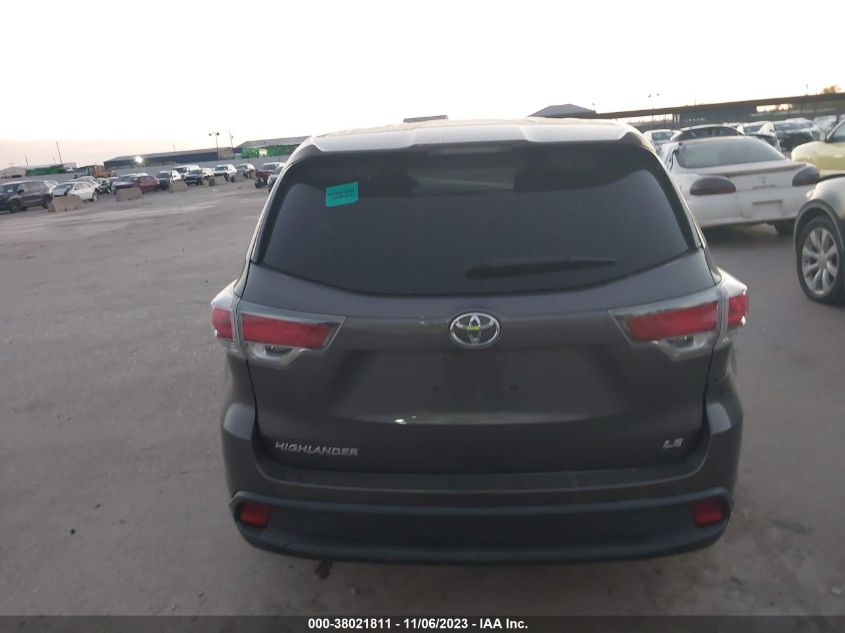 2015 TOYOTA HIGHLANDER LE - 5TDZARFH9FS010764