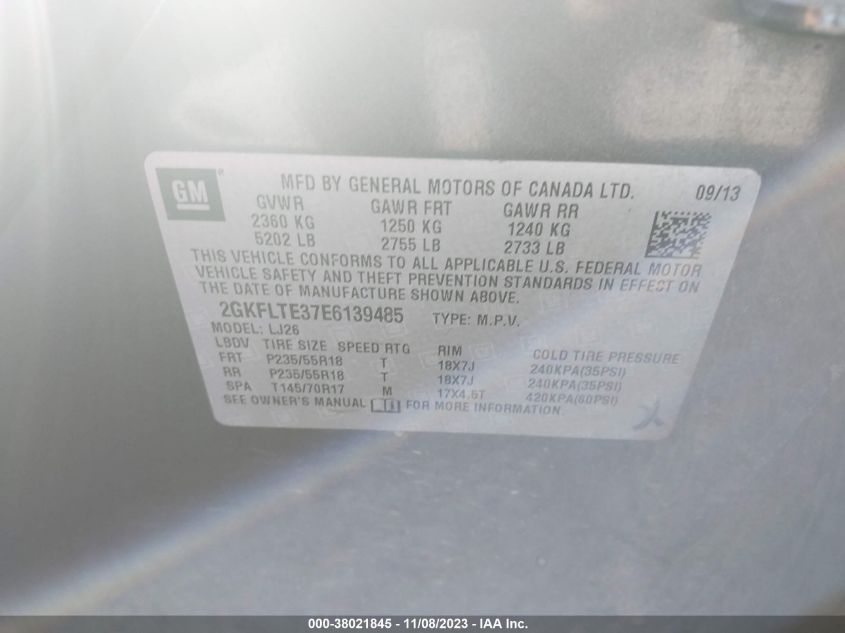 2014 GMC TERRAIN SLT - 2GKFLTE37E6139485