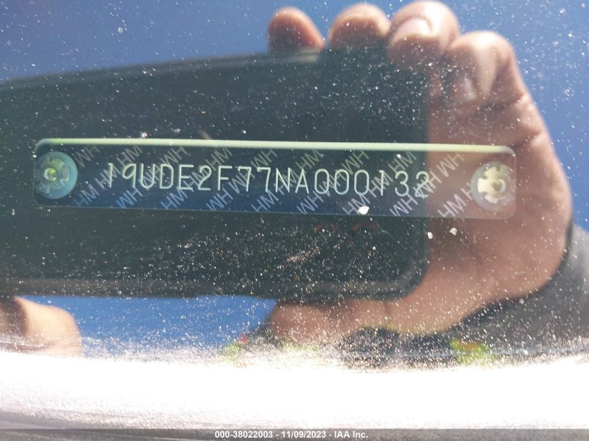 2022 ACURA ILX W/PREMIUM PACKAGE - 19UDE2F77NA000132