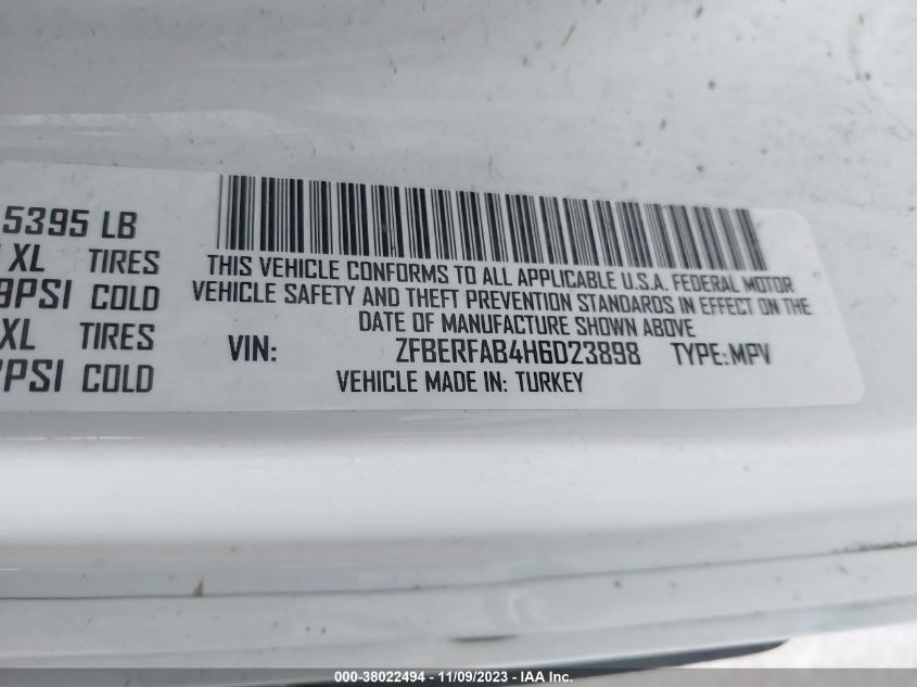 2017 RAM PROMASTER CITY - ZFBERFAB4H6D23898