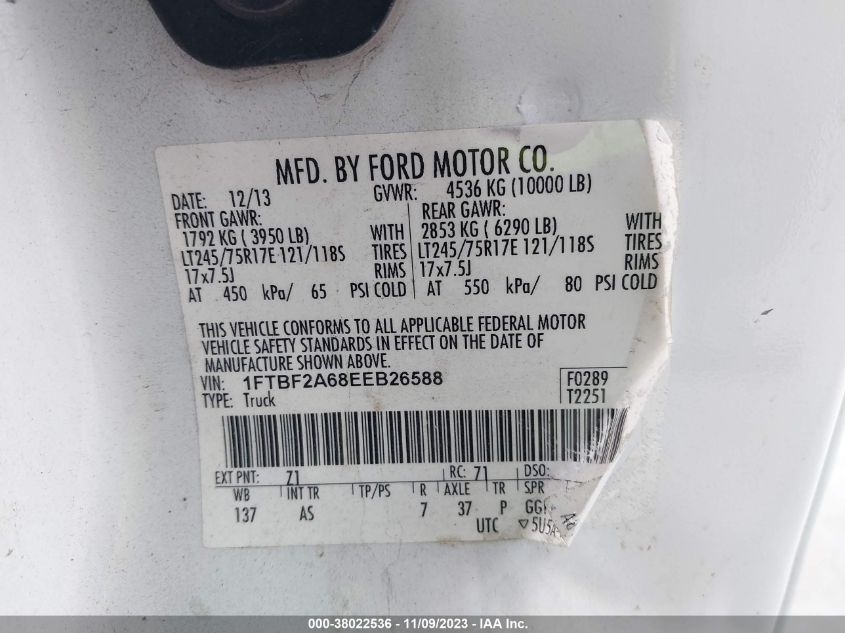 2014 FORD F-250 XL - 1FTBF2A68EEB26588