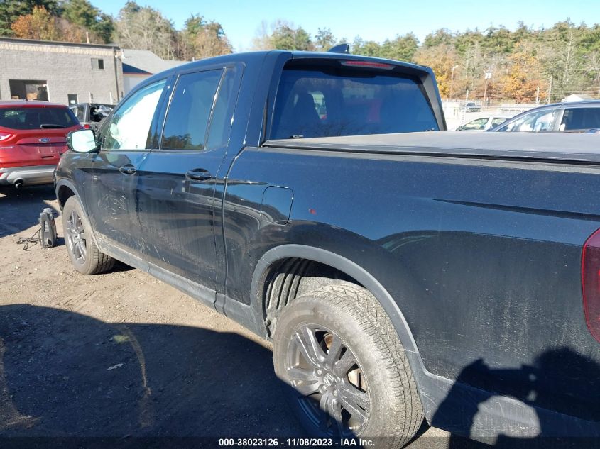 2017 HONDA RIDGELINE SPORT - 5FPYK3F14HB034624