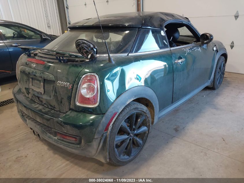 2013 MINI COUPE COOPER S WMWSX3C56DT408825
