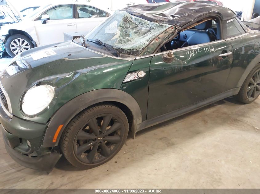 2013 MINI COUPE COOPER S WMWSX3C56DT408825