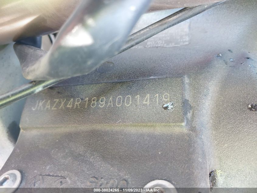 2009 KAWASAKI ZX600 R JKAZX4R189A001419