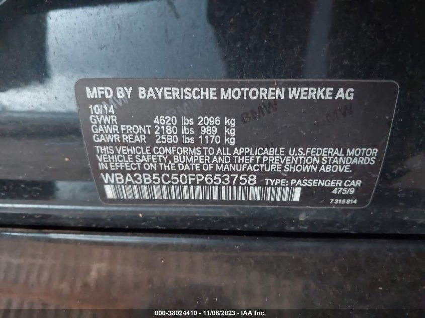 2015 BMW 328I XDRIVE - WBA3B5C50FP653758