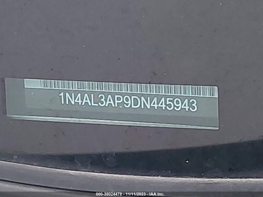 2013 NISSAN ALTIMA 2.5 S - 1N4AL3AP9DN445943