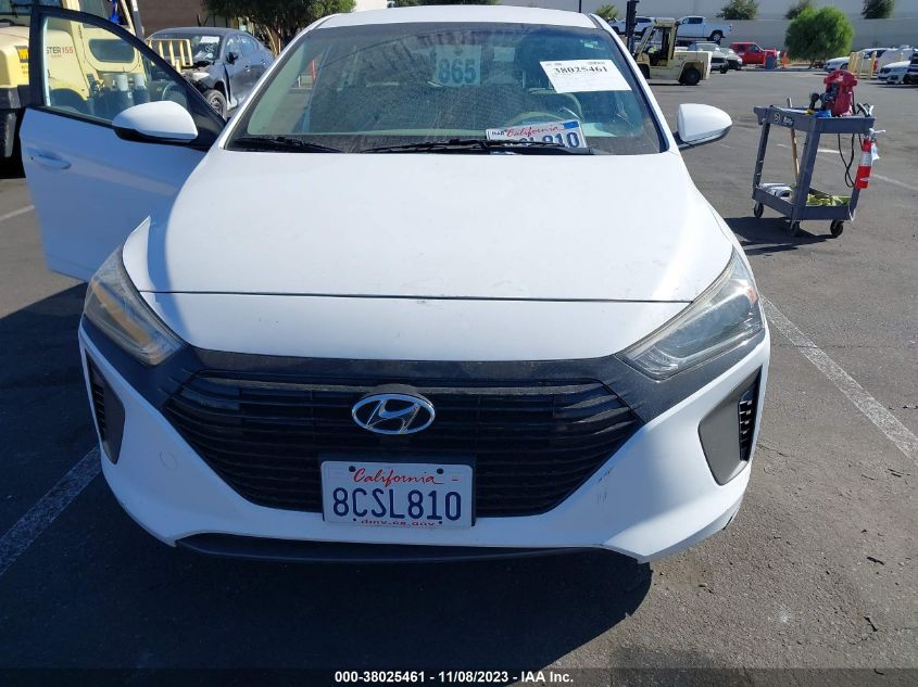 2018 HYUNDAI IONIQ HYBRID BLUE - KMHC65LC6JU065889