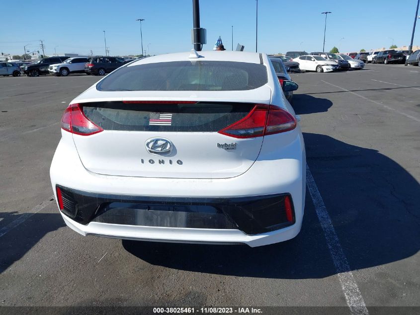 2018 HYUNDAI IONIQ HYBRID BLUE - KMHC65LC6JU065889