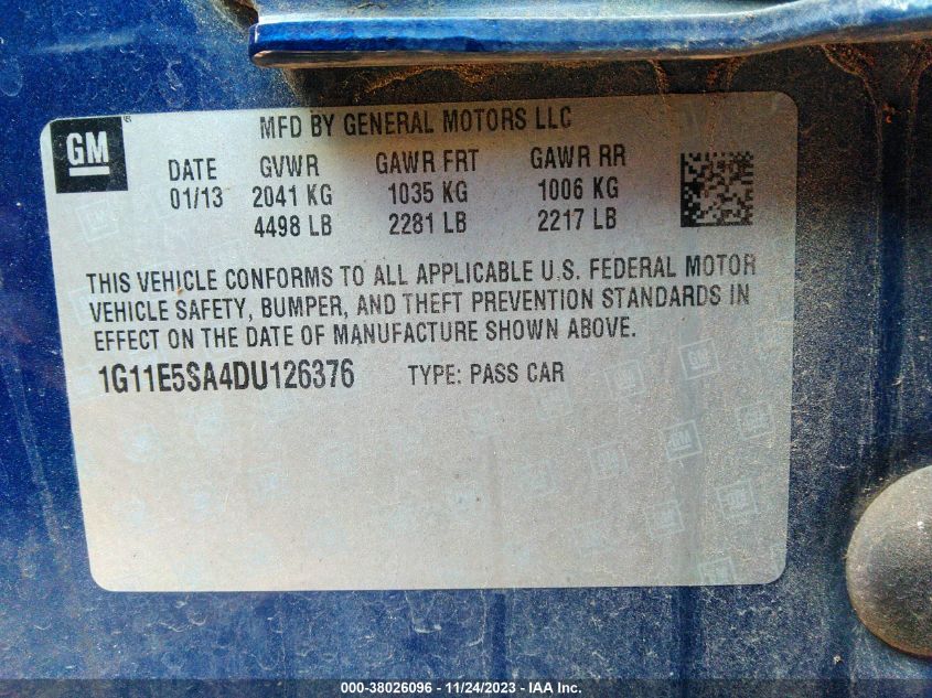 2013 CHEVROLET MALIBU 2LT - 1G11E5SA4DU126376
