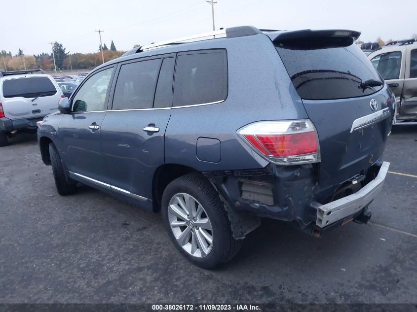 2013 TOYOTA HIGHLANDER HYBRID LIMITED JTEDC3EH8D2017014
