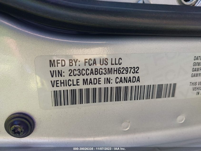 2021 CHRYSLER 300 300S - 2C3CCABG3MH629732