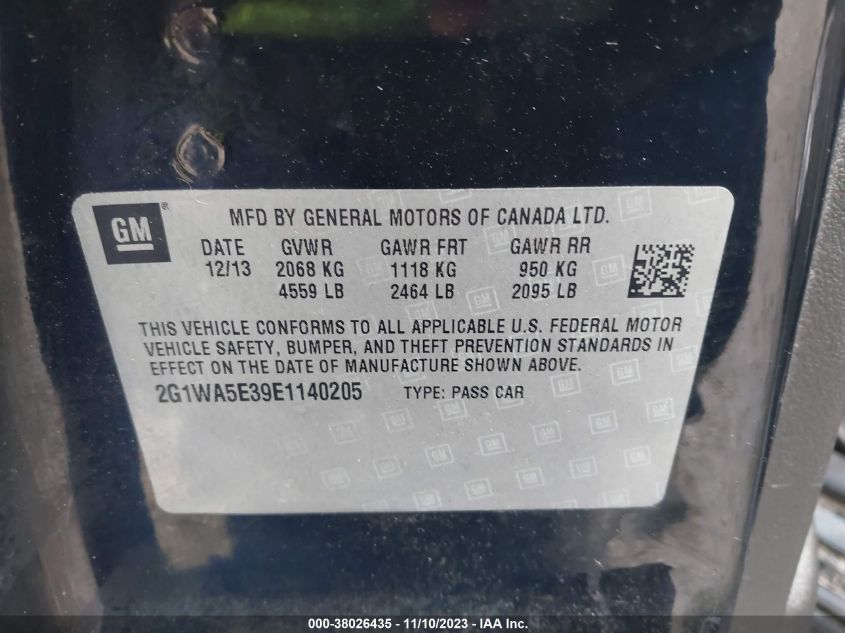 2014 CHEVROLET IMPALA LIMITED LS - 2G1WA5E39E1140205