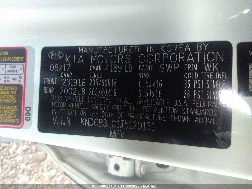 2018 KIA NIRO LX - KNDCB3LC1J5120151
