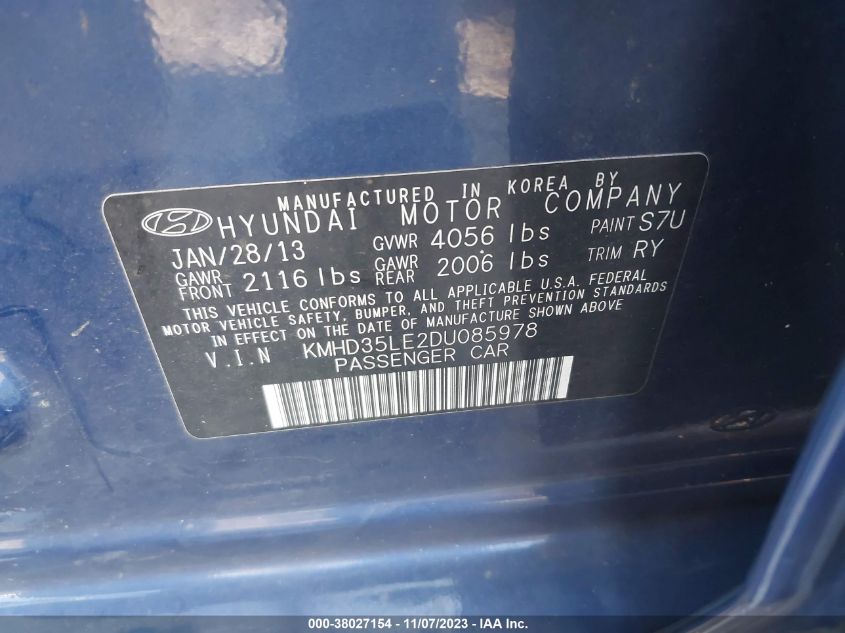 2013 HYUNDAI ELANTRA GT - KMHD35LE2DU085978