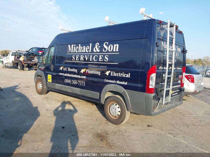 2018 RAM PROMASTER 2500 HIGH ROOF 159" WB 3C6TRVDG4JE128099