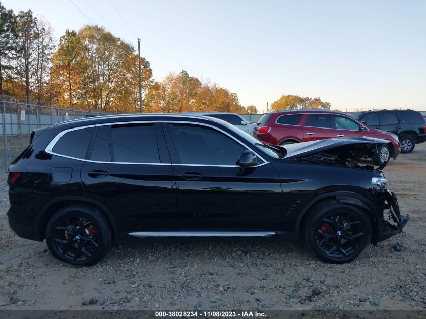 2022 BMW X3 SDRIVE30I - 5UX43DP03N9K83677